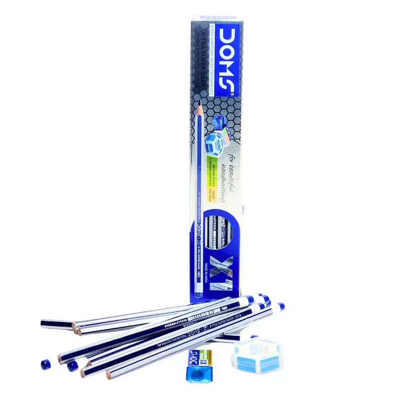 Doms X1 X-tra Super Dark pencils Set of 4 packs (Pack of 10 pencils)