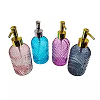 Textured Glass Liquid Soap Dispenser with Pump
