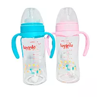 Leyinle wide-mouth glass baby feeding bottle