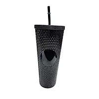 Textured Tumbler with Straw & Lid