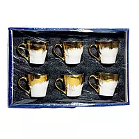 Liva Singhania Royal Collection and 6 PCS Exclusive Mugs Cup Set Golden
