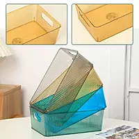 Smoked Plastic Storage Basket