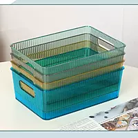 Smoked Plastic Storage Basket