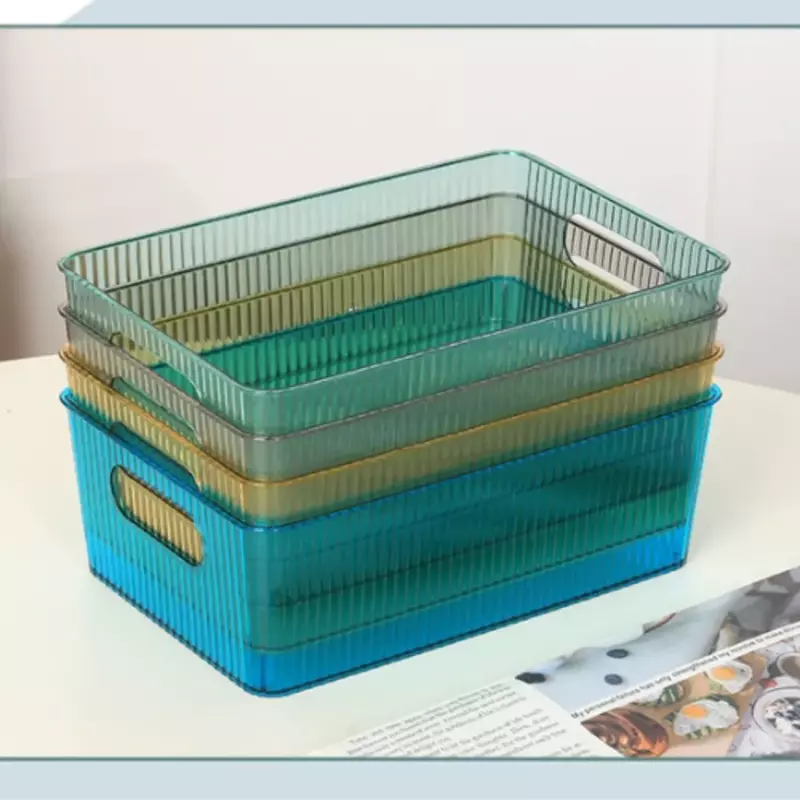 Smoked Plastic Storage Basket