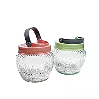 Glass Storage Jars with Handles