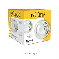Laopala Pack Of 23 Opalware Novo Collection Silken Charm Dinner Set