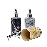 Marble Print Plastic Soap Dispenser