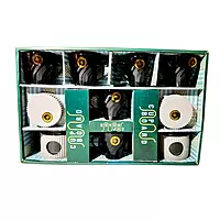 Gold Print Mug for Tea/Coffee Green Tea Espresso Hot Beverage Cup Set of 6 220 ML