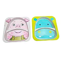 Kids Cartoon Animal Divided Plate