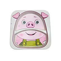 Kids Cartoon Animal Divided Plate
