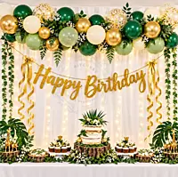 Happy Birthday Cursive Letter Banner – Golden & Rose Gold Glitter Birthday Decoration
