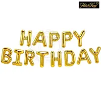 Happy Birthday Foil Balloon Banner – Letter Balloons Decoration for Birthday Party