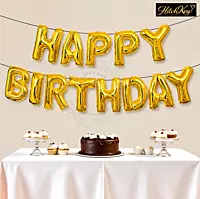 Happy Birthday Foil Balloon Banner – Letter Balloons Decoration for Birthday Party