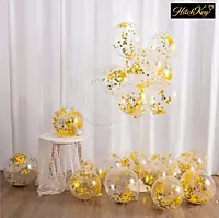 Confetti Gold Balloons - Pack of 5 Pcs