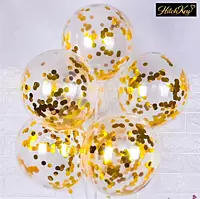 Confetti Gold Balloons - Pack of 10