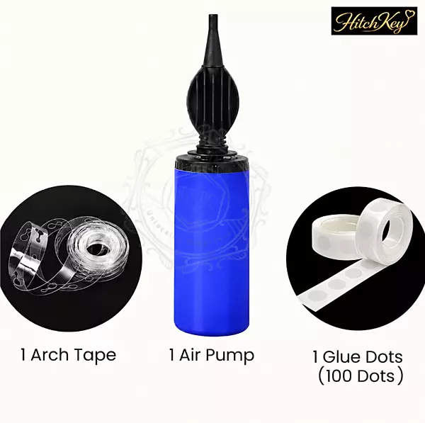 Balloon Decoration Accessories Kit – Balloon Arch Strip, Glue Dots & Balloon Pump