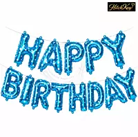 Happy Birthday Foil Balloon Banner – Letter Balloons Decoration for Birthday Party