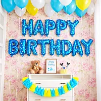 Happy Birthday Foil Balloon Banner – Letter Balloons Decoration for Birthday Party