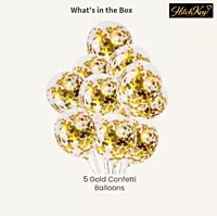 Confetti Gold Balloons - Pack of 5 Pcs