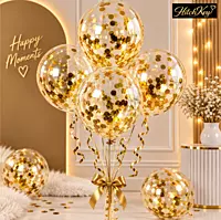 Confetti Gold Balloons - Pack of 10