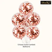 Confetti Rose Gold Balloons - Pack of 5