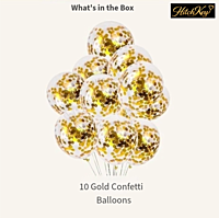 Confetti Gold Balloons - Pack of 10