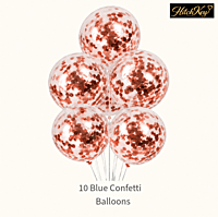 Confetti Rose Gold Balloons - Pack of 10