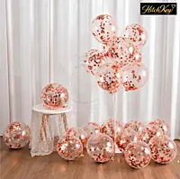 Confetti Rose Gold Balloons - Pack of 10