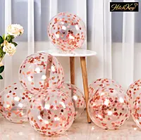 Confetti Rose Gold Balloons - Pack of 5