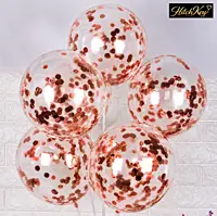 Confetti Rose Gold Balloons - Pack of 10