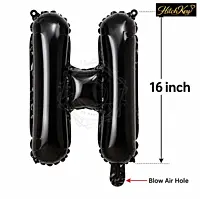 Happy Birthday Foil Balloon Banner – Red & Black Letter Balloons for Birthday Party Decoration