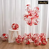 Confetti Red Balloons - Pack of 10