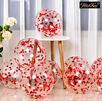 Confetti Red Balloons - Pack of 5