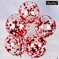 Confetti Red Balloons - Pack of 5