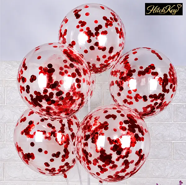 Confetti Red Balloons - Pack of 5
