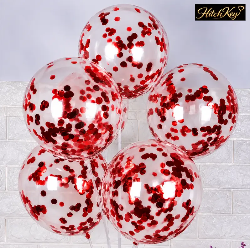 Confetti Red Balloons - Pack of 5