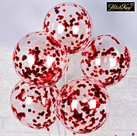 Confetti Red Balloons - Pack of 10