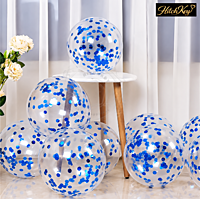 Confetti Blue Balloons - Pack of 10