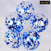 Confetti Blue Balloons - Pack of 10