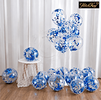 Confetti Blue Balloons - Pack of 5