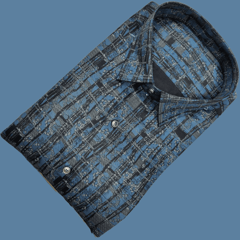 BLUE PRINTED SHIRT