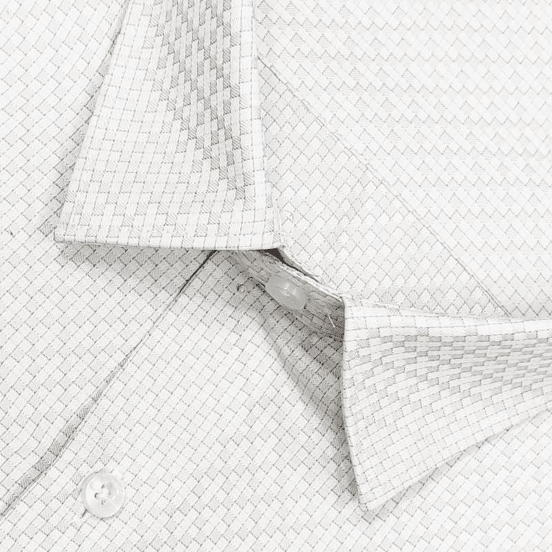 CREAM SELF DESIGN SHIRT