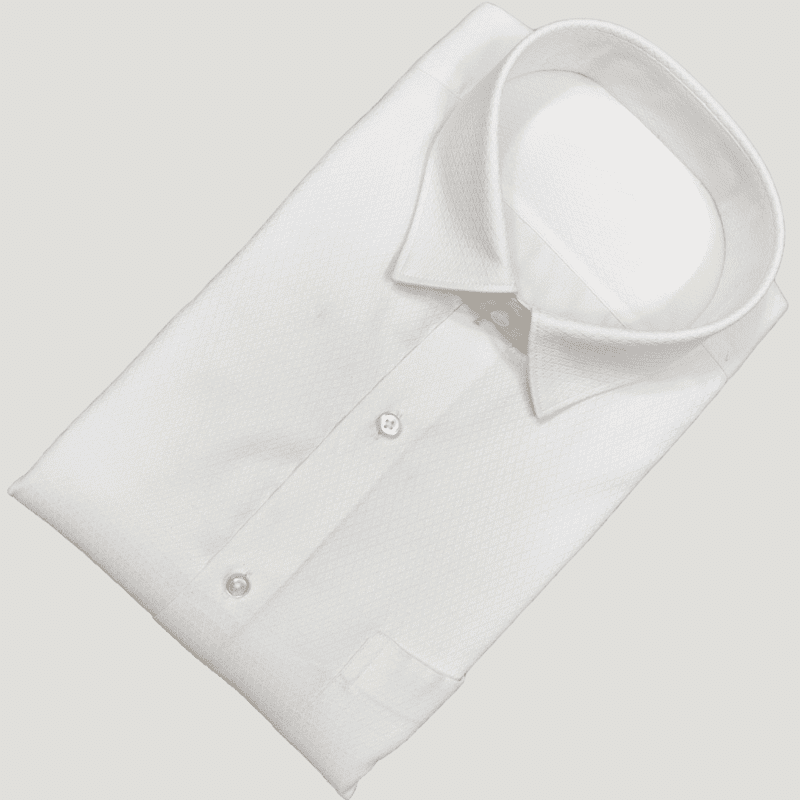 WHITE SELF DESIGN SHIRT