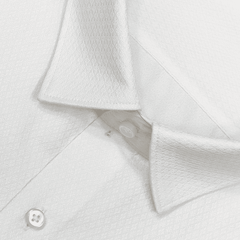 WHITE SELF DESIGN SHIRT