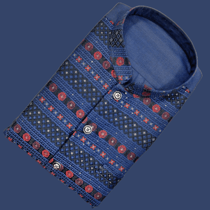 BLUE PARTY WEAR SHIRT