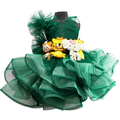 Jungle Safari Green Dress