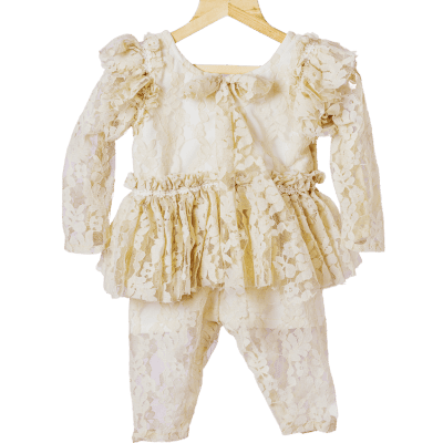 Elegant Lace Peplum Romper