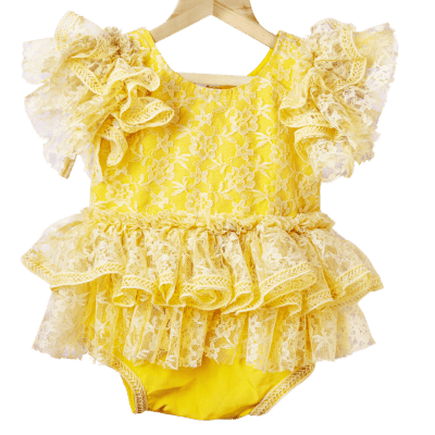 Sunshine Lace Ruffle Romper