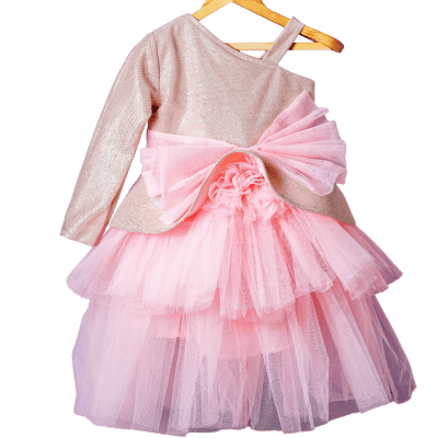 Enchanted Blush One-Shoulder Tutu Dress