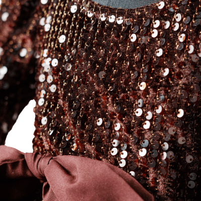 Glamorous Chocolate Sequin Layered Party Dress